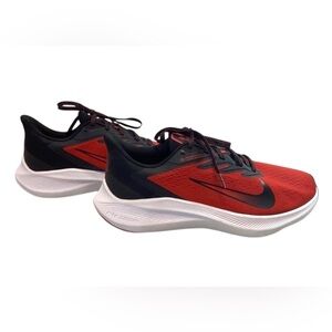 Nike Air Zoom Winflo 7 Men Size 11.5 Running Sneakers University Red CJ0298-600